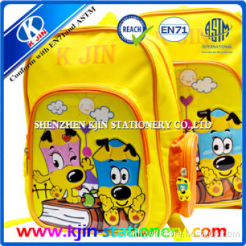 Kjin Stationery Two Layers Cartoon School Bag for Kids